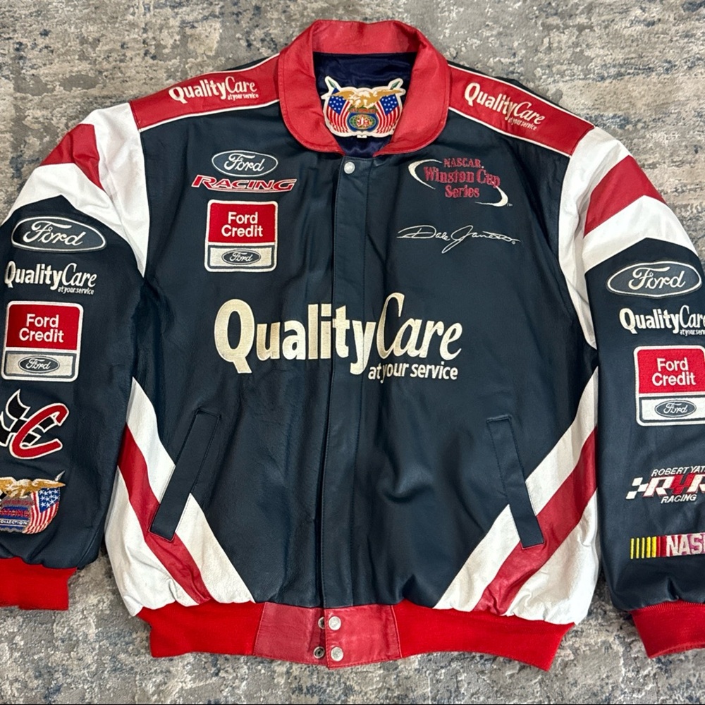 Vintage Dale Jarrett JH Design Leather Winston Cup